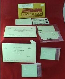 Hsg-1 Middle Division Ho Pennsylvania Railroad Decal Set White And Black