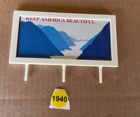 30-90212 Miller Keep America Beautiful Billboard Sign Railroad Train - Free Ship 1940