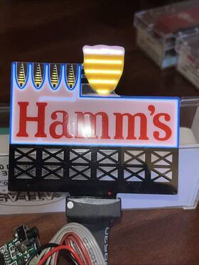 44-3452 Miller Engineering 443452 Light Works Animated Neon Signs Hamm S Kit Batteries Not Included Ho