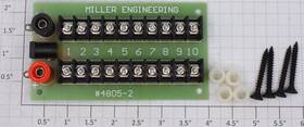 4805-2 Miller Engineering 10 Terminal Power Distribution Board Kit With Hardware
