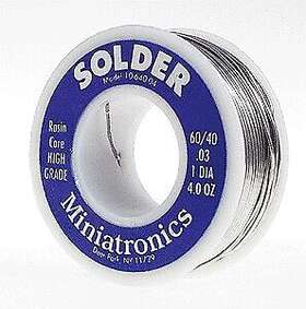 10-640-04 Miniatronics 4oz. 60/40 Rosin Core Solder
