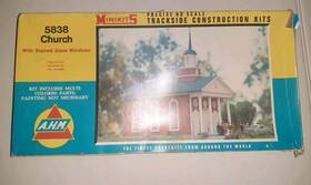 5838 Minikits Vintage A.h.m Church With Stained Glass Window Original Box Ho Scale