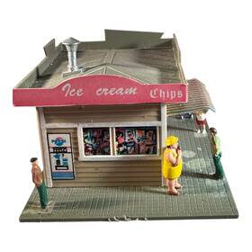Model Power 037135005730 Ho Scale Bobs Hot Dogs With Customers. Can Be Lighted