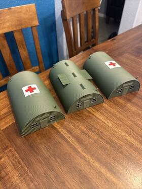 Model Power 037135006690 #669 Ho Scale Us Army Lot Of 3 Quanset Huts Military