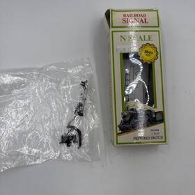 8569 Model Power N Scale Lighted Railroad Signal 3-way Prewired Switch Brass Vtg