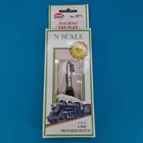 8571 Model Power N Scale Railroad Signal 4-way Prewired Switch Brass Parts Nos