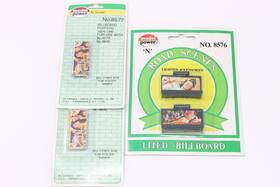8576-8577 Model Power N Scale 8576 8577 Road Scenes Lited Billboards And Extra Posers