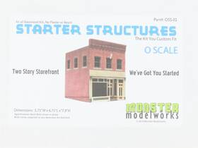 Oss-02 Monster Modelworks O Scale Starter Structures Kit Two Story Storefront