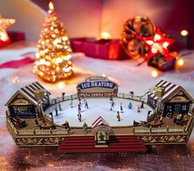 Mr Christmas 051053798611 Gold Label Collection - Worlds Fair Skater Skating Rink 2007 Video Mr Christmas 051053798611 Gold Label Collection - Worlds Fair Skater Skating Rink 2007 Video