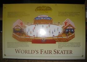 79861 Mr Christmas Gold Label Worlds Fair Skating Rink Year Round Music 2007 N Scale