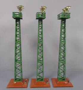 10-1044 Mth Standard Gauge Flood Light Tower In Terra Cotta And Green #92 Ln