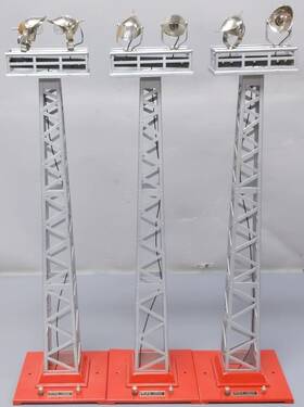 10-4013 Mth Standard Gauge #92 Floodlight Tower Set Pack Of 3 Ex