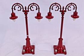 11-90105 Mth 30-1019 Maroon #54 Street Lamp Set 2 - No Box
