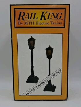 Mt-1026 Mth 30-1026 Rail King Metal No 56 Green Street Lamp Post 2 Piece Set