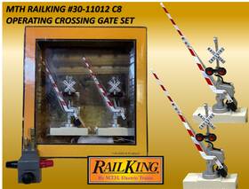 30-11012 Mth 40-1003 Scale Crossing Gates And Realtrax Lighted Lockon Set C8 Ln