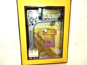 30-1109 Mth Railking-o Scale Cantilevered Signal Bridge Die-cast And Steel With Led Lamps