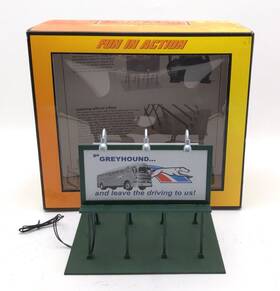 30-90028 Mth O Greyhound Lighted Billboard Ex/box