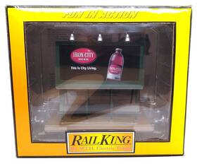 30-90044 Mth Iron City Beer Lighted Billboard Ln/box