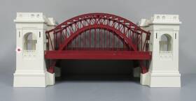 30-9020 Mth O Gauge Gray And Red Abs Plastic Hell Gate Bridge Ln