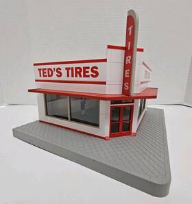 30-90216 Mth Rail King O Gauge Teds Tires Lighted Corner Store - Rare