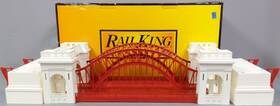 30-90219 Mth O Scale Gray And Red Abs Plastic Hellgate Bridge Ex/box