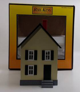 30-9023 Mth Row House Yellow With Green Shutters Ln/box