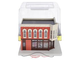 30-90342 Mth 2-story Daily Grind Coffee Corner Building With Blinking Sign Ln/box