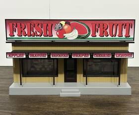 30-90433 Mth O Gauge Fresh Fruit Road Side Stand Model Building. It Is A Fully Assembled