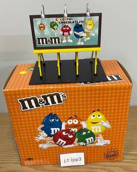 30-90457 Mth Trains Railking M&ms Chocolate Candy Lighted Billboard O Gauge