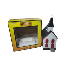 30-9057 Mth Rail King Country Church - White With Red Windows Not Been Tested