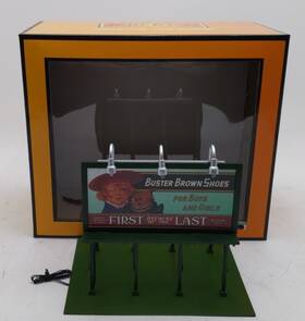 30-90645 Mth O Buster Brown Shoes Railking Lighted Billboard Ln/box