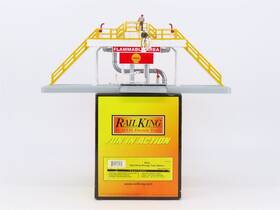 30-9141 Mth O 1/48 Scale Railking Shell Operating Storage Tank Station