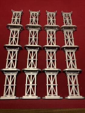 40-1147 Mth Railking - 16 Pc Elevate Subway Trestle System For Lionel Fastrack