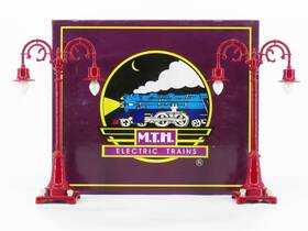 Mt-1019 Mth O Scale No. 54 Metal Lamp Post 2-pack - Maroon
