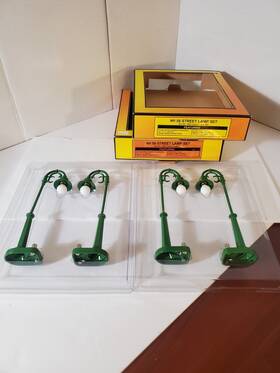 30-1057 Mth Mt-1057 Rail King #58 Green Diecast Street Lamp 2 Sets