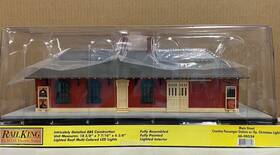 30-90524 Mth Rail King Main St. Passenger Station With Colored Xmas Lights