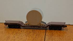 500502 Mtl N Scale Mtl- Sp Heavy Duty Depressed Flat Car With Marine Boiler Load 500502 Mtl N Scale Mtl- Sp Heavy Duty Depressed Flat Car With Marine Boiler Load