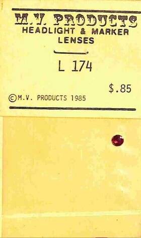L-174 Mv Products 174 Ho 15 Inch Red Signal Light Lense For Models