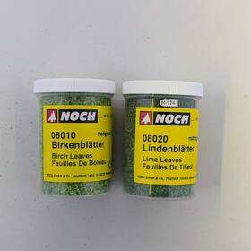 08010-08020 Noch Lot Of 2 150 Ml Jars - 08010 Birch Leaves And 08020 Lime Ho N