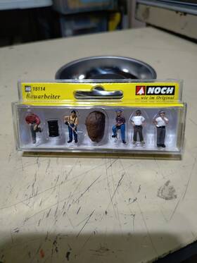 15114 Noch 10404 Ho Scale Construction Workers Figure Set #15114