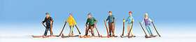 36828 Noch Skiers 6 - N Scale Model Railroad Figure #36828