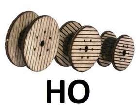 Noc-14202 Noch Ho Scale - Cable Reels Laser Cut Wood Kit 3 Noc-14202 Noch Ho Scale - Cable Reels Laser Cut Wood Kit 3