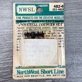 482-6 Northwest Short Line Nwsl Universal Coupler Set Connector 2.0mm Shaft 1.5 / 2.4mm Nos