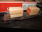 Np9122 Lionel Vintage Scale Brown Flat Car Lumber Load