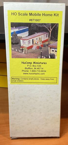 871007 Nucomp Minatures Miniatures Ho Scale Kit #871007 Mobile Home