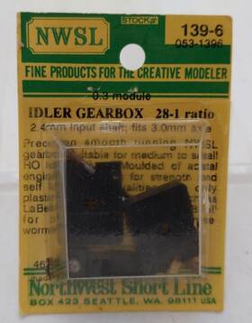 139-6 Nwsl 0.3 Mod 28-1 Idler Gearbox Ratio 3mm Axle Kit