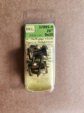 37895-4 Nwsl Northwest Short Line On30 26 Inch Wheels Nickel Silver