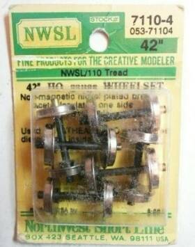 7110-4 Nwsl Northwest Short Line Ho 42 Inch /110 Blunt Axle Ns Wheelset Pack Of 4 7110-4 Nwsl Northwest Short Line Ho 42 Inch /110 Blunt Axle Ns Wheelset Pack Of 4