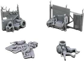 Outland Models 696399215400 Model Autos Diorama Homeless People Figure Set 1 64 S Scale