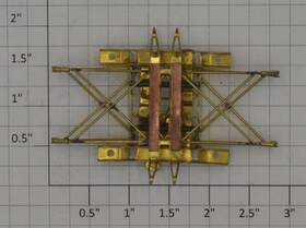 1054-p Overland Brass Pantograph With Copper Top Contact